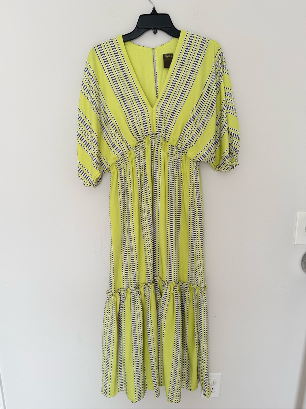 Taylor Neon Striped V-Neck Maxi Dress